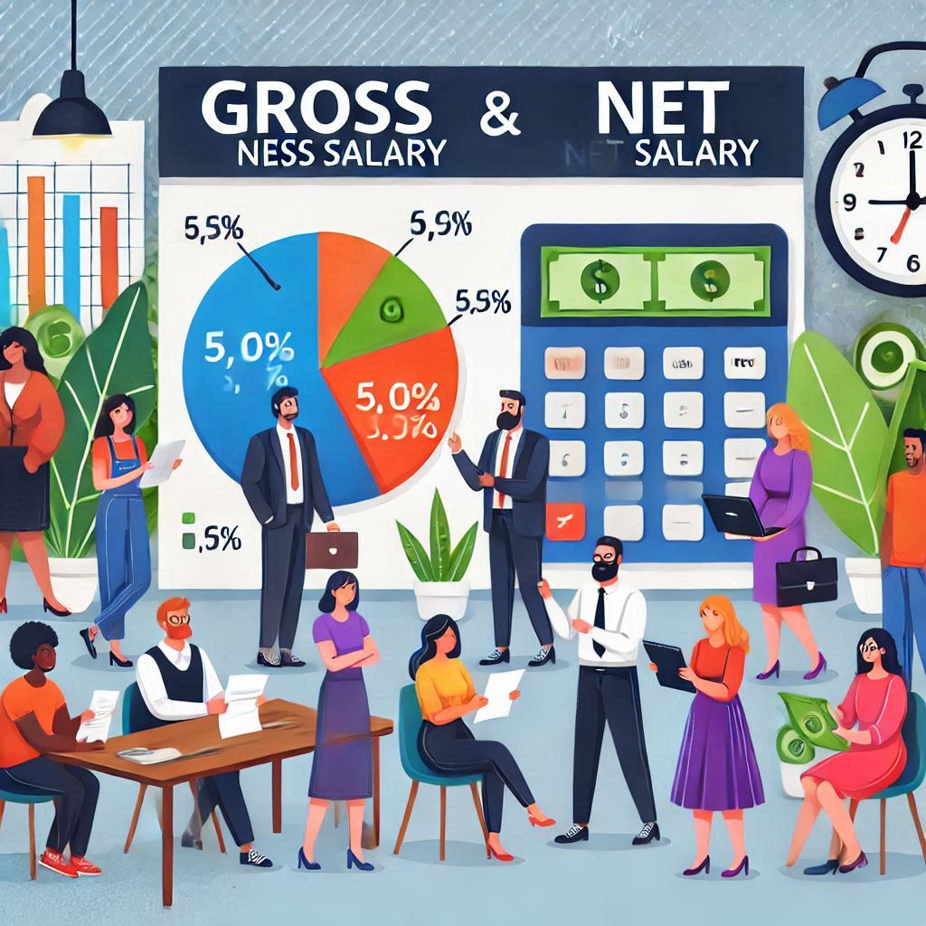 Difference, between, Gross, and net, Salary, [with example],